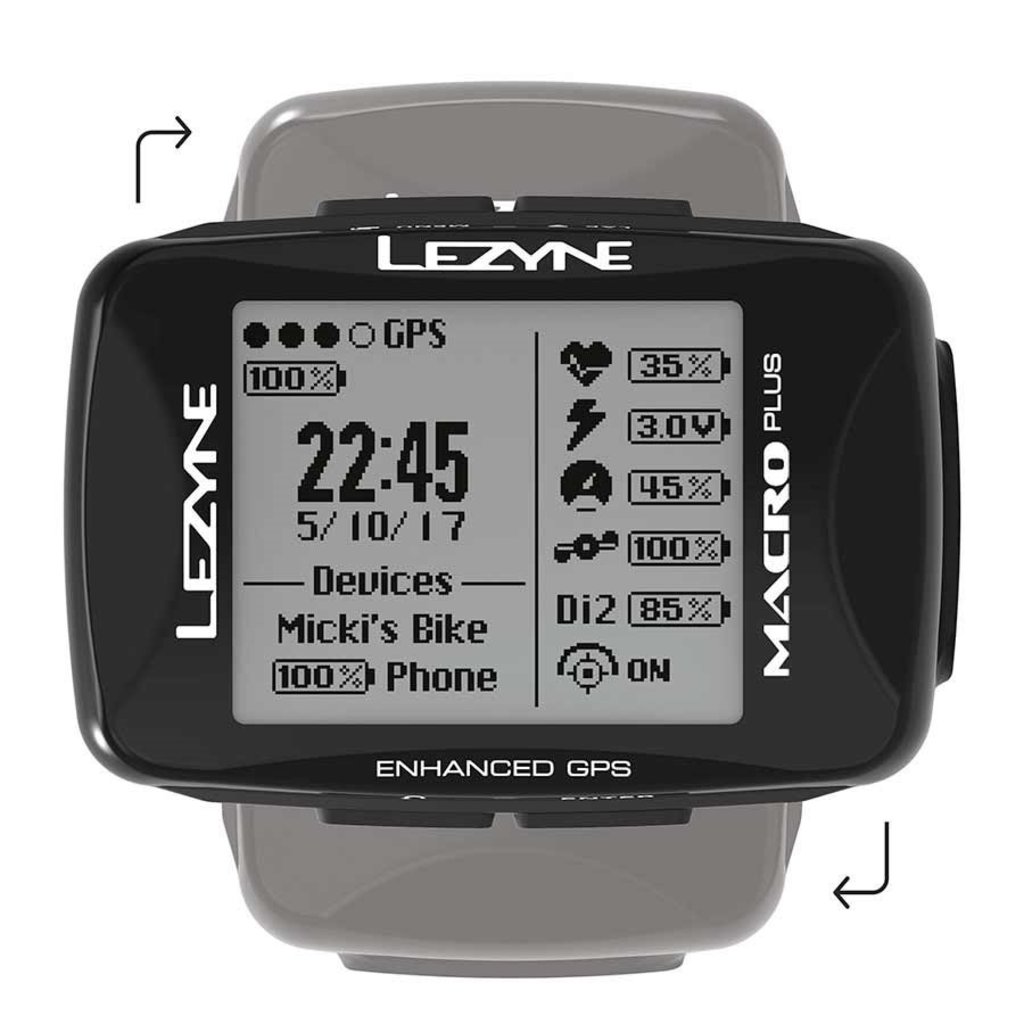 Lezyne, Macro Plus GPS, Cyclomètre