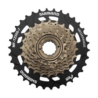Shimano Freewheel, 7-spd, Shimano MF-TZ500-7, Gold