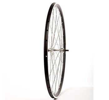 Wheel Shop, Evo Tour 16 Black/ Formula TH-51, Wheel, Rear, 700C / 622, Holes: 32, Bolt-on, 120mm, Rim, Fixed/Freewheel