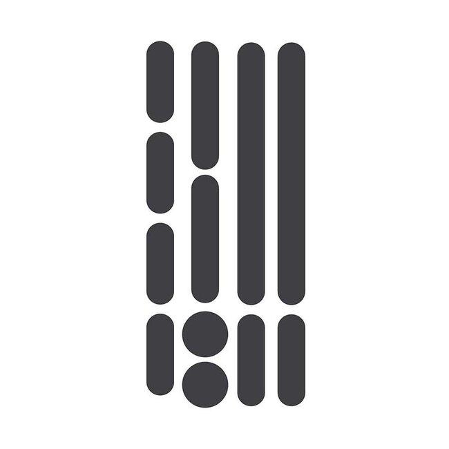 Glint Reflective Stickers, Black Kit for 1 Helmet