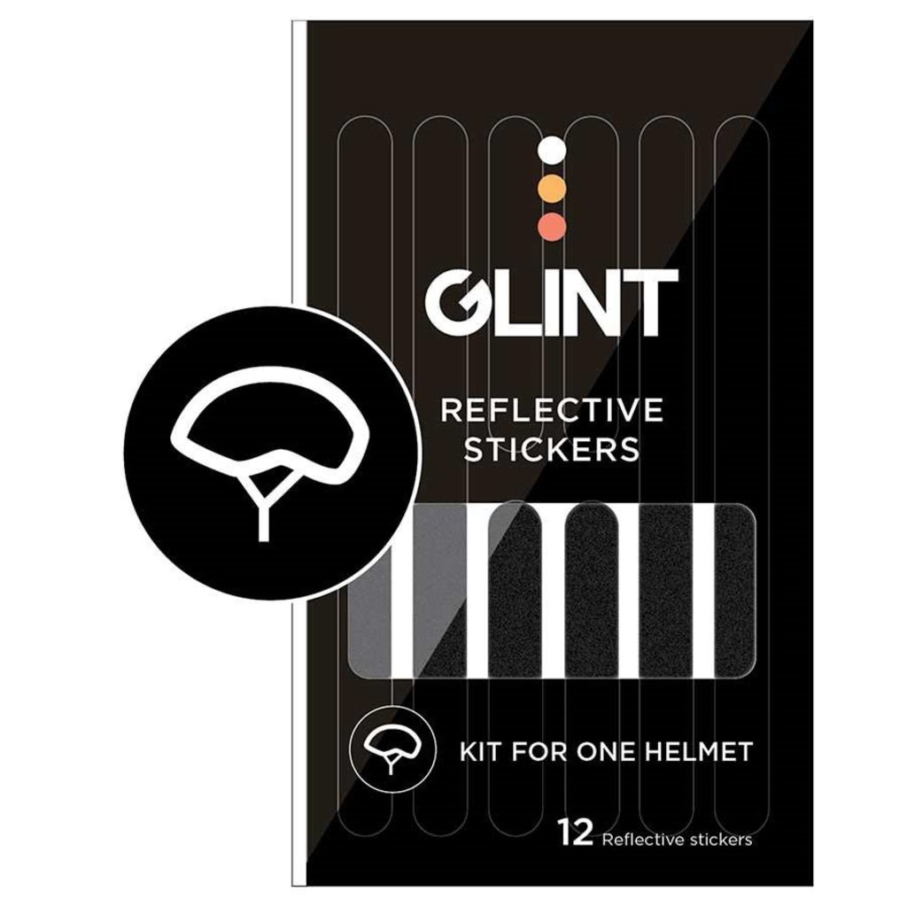 Glint Reflective Stickers - Black Kit for 1 Helmet