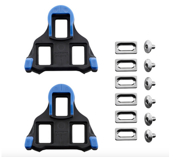 Shimano, Pair of cleat, SPD-SL, SM-H12, 2 Degree, Blue