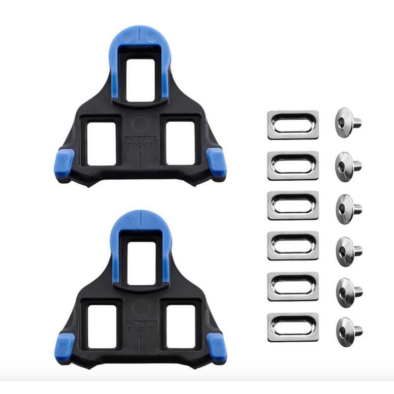 Shimano, Pair of cleat, SPD-SL, SM-H12, 2 Degree, Blue