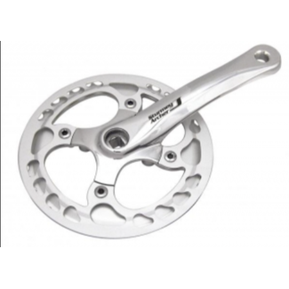Sturmey Archer, Pedalier une vitesse, 44T 3/32, 170mm, Alluminium, Argent