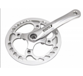 Sturmey Archer, Pedalier une vitesse, 44T 3/32, 170mm, Alluminium, Argent