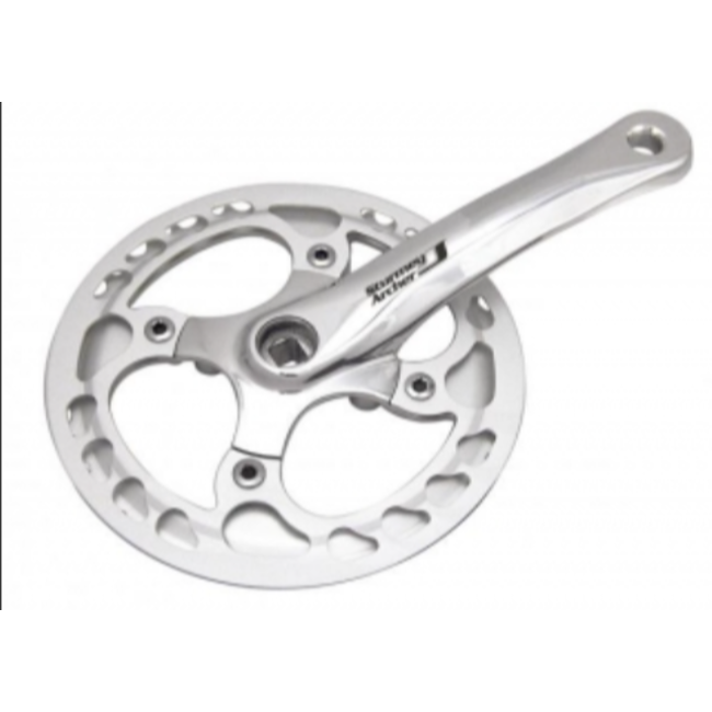 Sturmey Archer Sturmey Archer, Pedalier une vitesse, 44T 3/32, 170mm, Alluminium, Argent