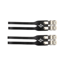 TOE STRAPS OR8 RD DBL LEATHER BLK