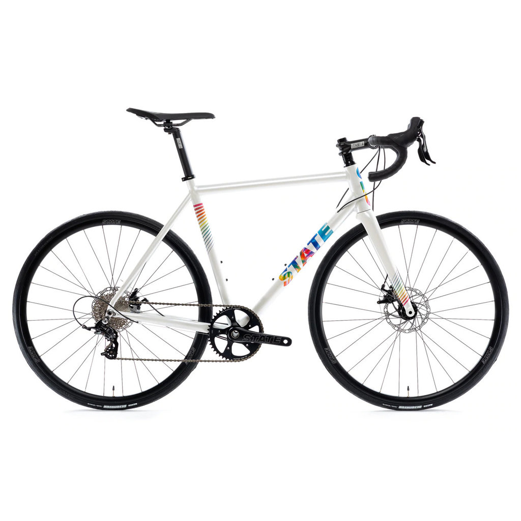 State Bicycle Co. State Bicycle 7005 Undefeated Disc Brake White Tie Dye Aluminium Road Bike