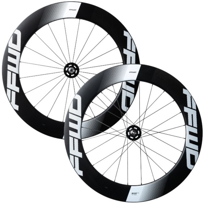 FFWD RYOT77 paire de roues piste boyaux 90mm avec décalques blancs