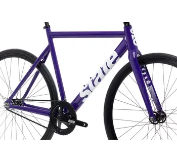 6061 Black Label v3, Vélo de piste à pignon fixe, Guidon de route, Mauve / Blanc