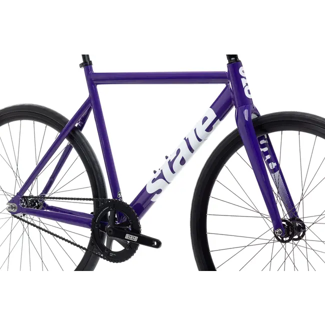 State Bicycle Co. 6061 Black Label v3, Fixed Gear Track Bike, Drop Bars, Purple / White