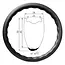 Carbonal paire de roue / 50mm waved carbon / centerlock / hub DT-Swiss 350 / 24 rayons / Shimano  HG