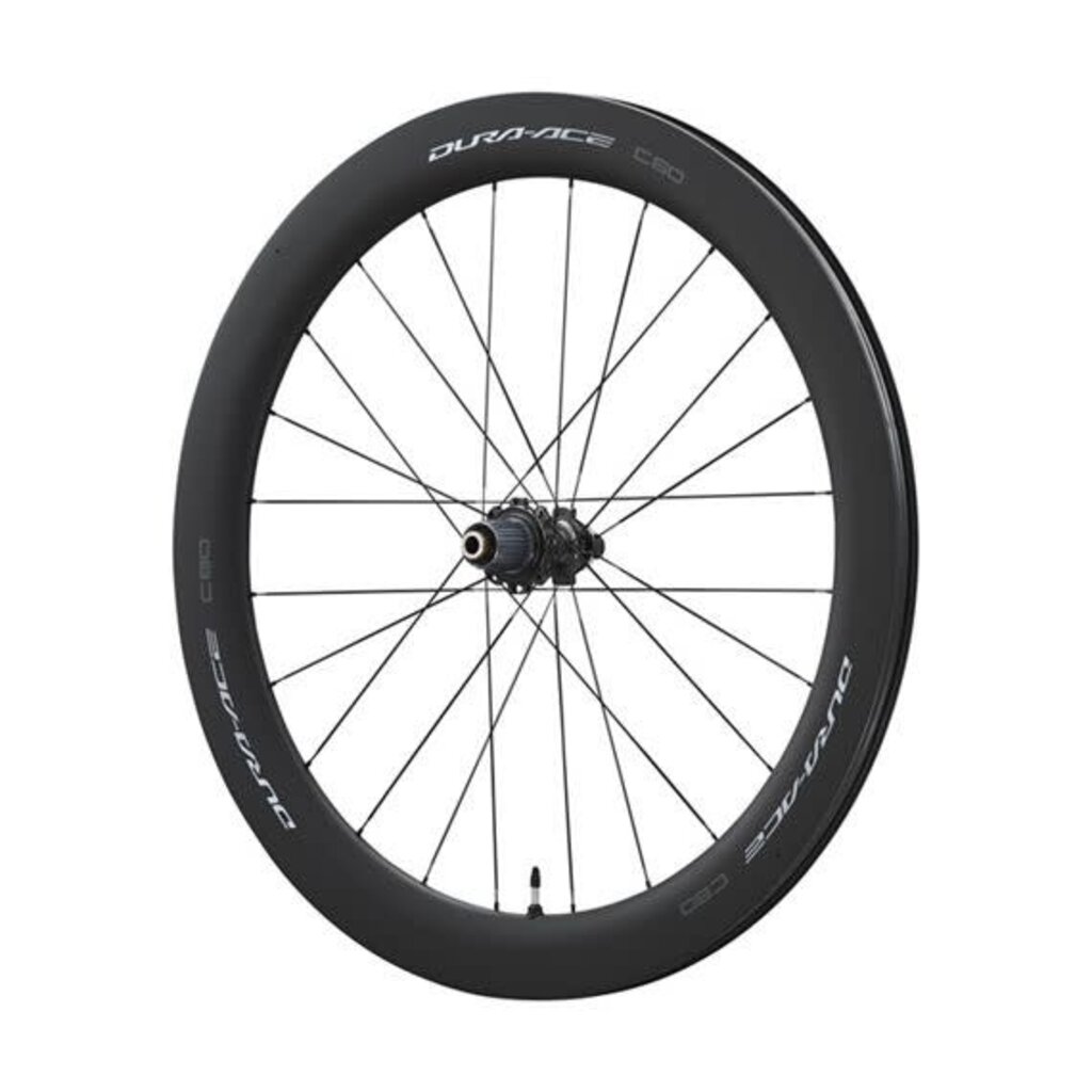 Shimano WHEELS, WH-R9270-C60-HR-TL, DURA-ACE, F: 24H / R: 24H, FOR 12-S, OLD: 100/142MM, F/R: 12MM E-THRU, TUBELESS, W/TUBELESS TAPE, W/O BAG FOR CL DISC
