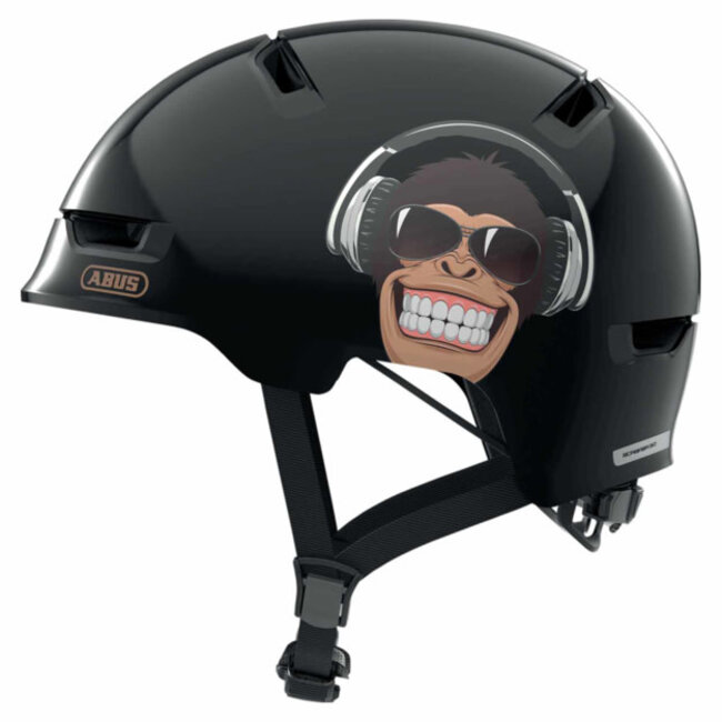 SCRAPER KID 3.0 MONKEY URBAN HELMET, SHINY BLACK