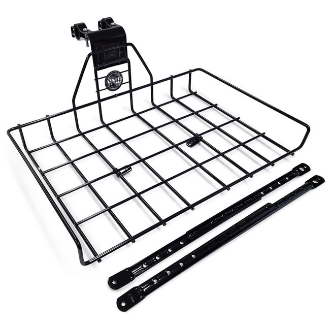 Wald, #257GB Multi-Fit Front Rack Black aka Pizza Delivery Basket 20-1/2" x 13" x 2
