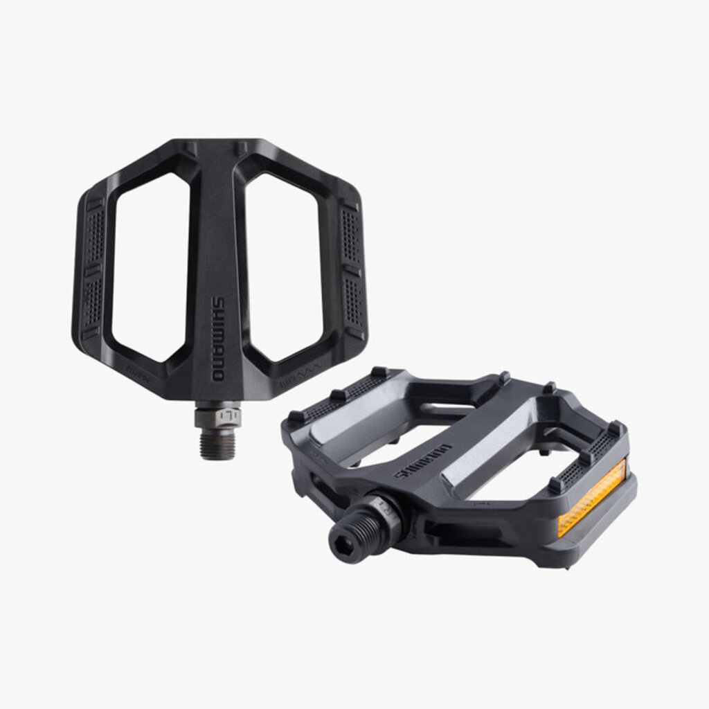 Shimano Shimano Flat Pedals, PD-EF102, with reflectors, BLACK