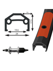 ARRIÈRE DAMCO 700 NOIR ALTUS RM30, ALTUS Cassette 8 vitesses, Bolts