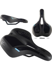 Saddle, 49N, Formfit Ergo, 190mm, Black/Blue, Unisex (Male/Female)