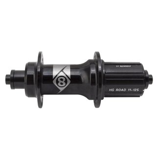 Hub, Rear, Origin8, RD-2220 Elite II J-Bend Rear Shimano HG Road Hub, QR, 24x130, 11s Cassette, SB BK NO SKEWER