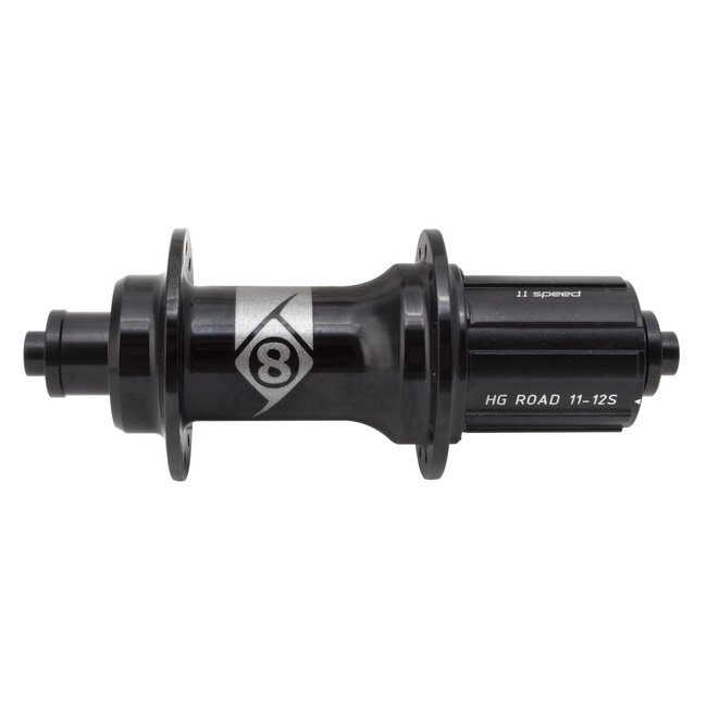 Hub, Rear, Origin8, RD-2220 Elite II J-Bend Rear Shimano HG Road Hub, QR, 24x130, 11s Cassette, SB BK NO SKEWER