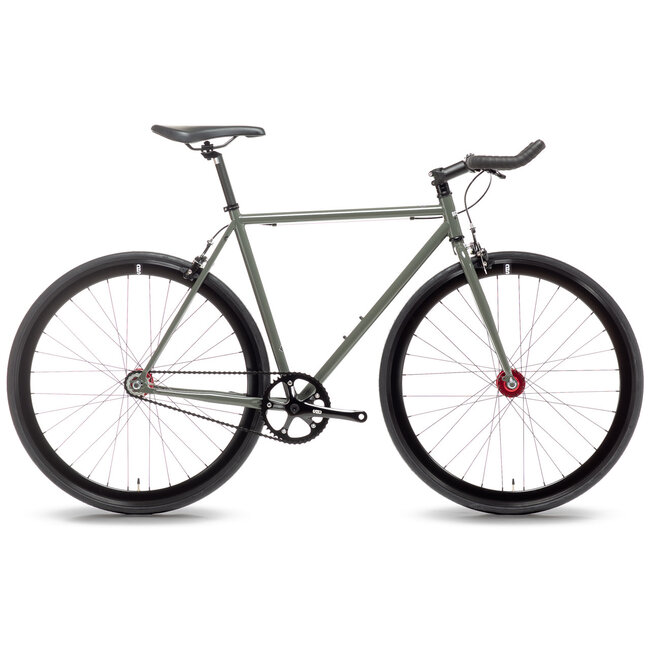 State Bicycle Co. Core Line, Pignon Fixe / Monovitesse, Acier, Guidon en Corne de Boeuf, Earthstone Kaki