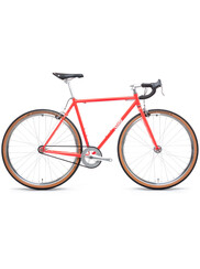 4130 Vélo à Pignon Fixe, Guidon de Route, Rouge Tropical