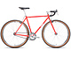 4130 Fixed Gear Bike, Drop Bars, Tropical Red