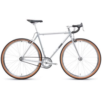 State Bicycle Co. 4130 Vélo à Pignon Fixe, Guidon de Route, Argent Satiné