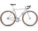 4130 Fixed Gear / Single Speed Bike, Drop Bars, Satin Silver