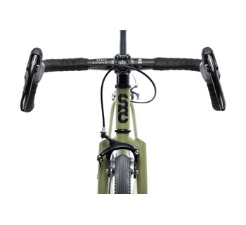 4130 Vélo à Pignon Fixe / Monovitesse, Guidon de Route, Matte Olive