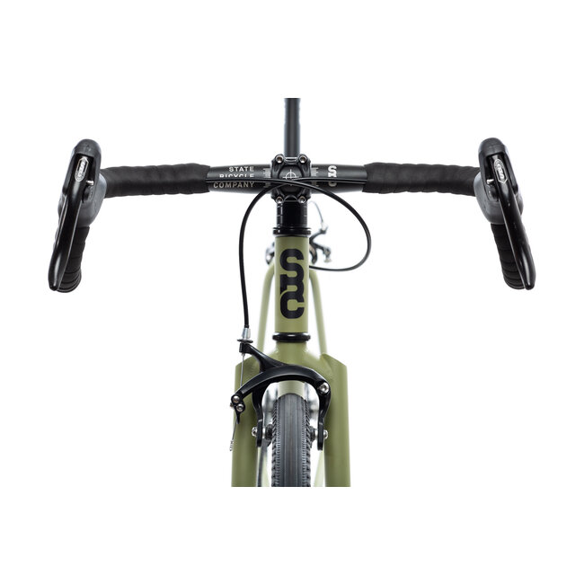 State Bicycle Co. 4130 Vélo à Pignon Fixe / Monovitesse, Guidon de Route, Matte Olive