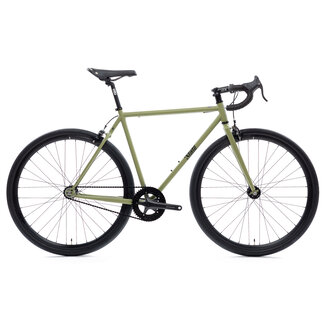 State Bicycle Co. 4130 Vélo à Pignon Fixe, Guidon de Route, Matte Olive