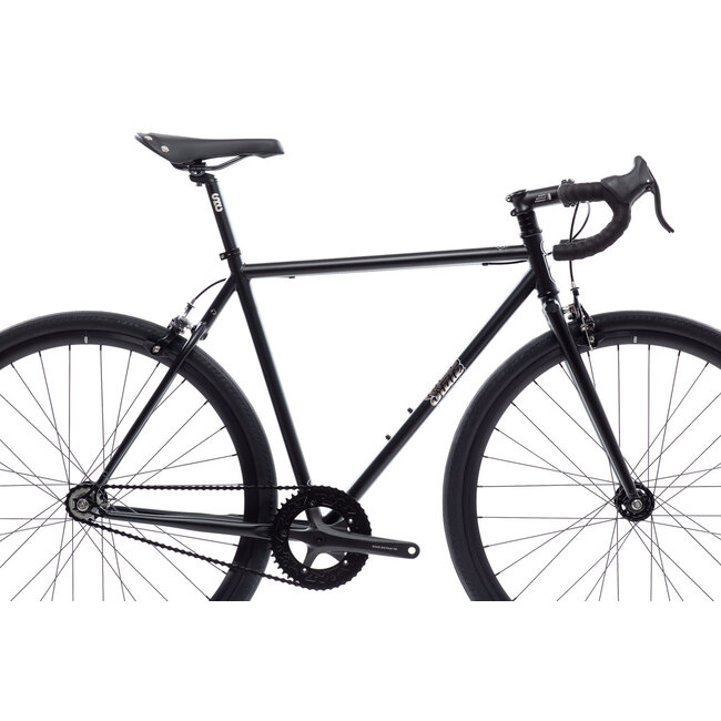 State Bicycle Co. 4130 Fixed Gear / Single Speed Bike, Drop Bars, Matte Black