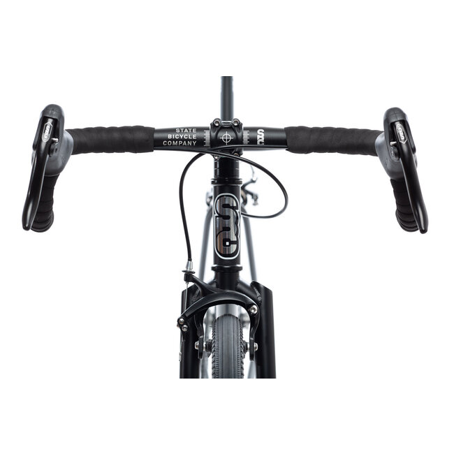 State Bicycle Co. 4130 Vélo à Pignon Fixe / Monovitesse, Guidon de Route, Noir Mat