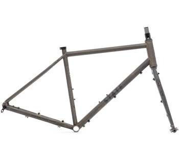 Gravel Bike Frame, 4130 All-Road, UDH, Raw Phosphate (Raw Steel)