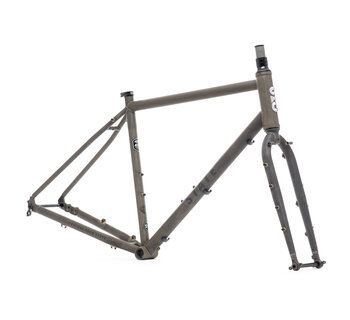 Gravel Bike Frame, 4130 All-Road, UDH, Raw Phosphate (Raw Steel)