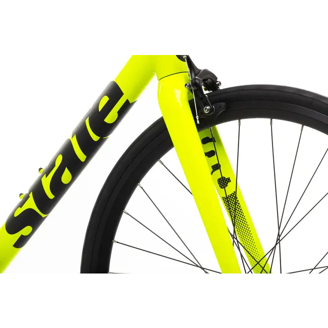 State Bicycle Co. 6061 Black Label v3, Fixed Gear Track Bike, Drop Bars, Volt Yellow / Black