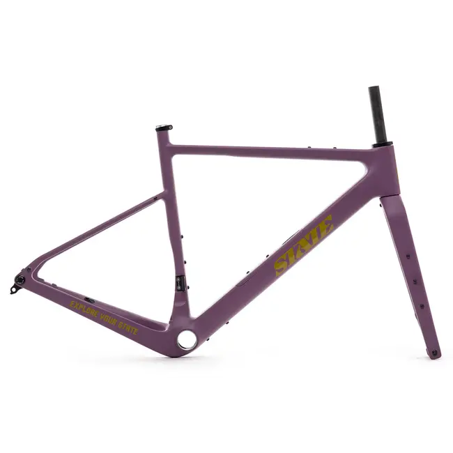 State Bicycle Co. Bicycle Frame & Fork, Gravel Bike, Carbon All-Road v2, Dusty Merlot (Purple)