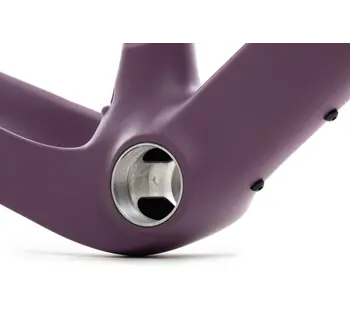 Cadre de vélo avec fourche, Vélo de Gravel, Carbon All-Road v2, Merlot Grisé (Mauve)