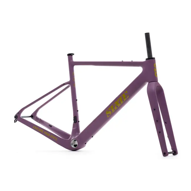 State Bicycle Co. Cadre de vélo avec fourche, Vélo de Gravel, Carbon All-Road v2, Merlot Grisé (Mauve)