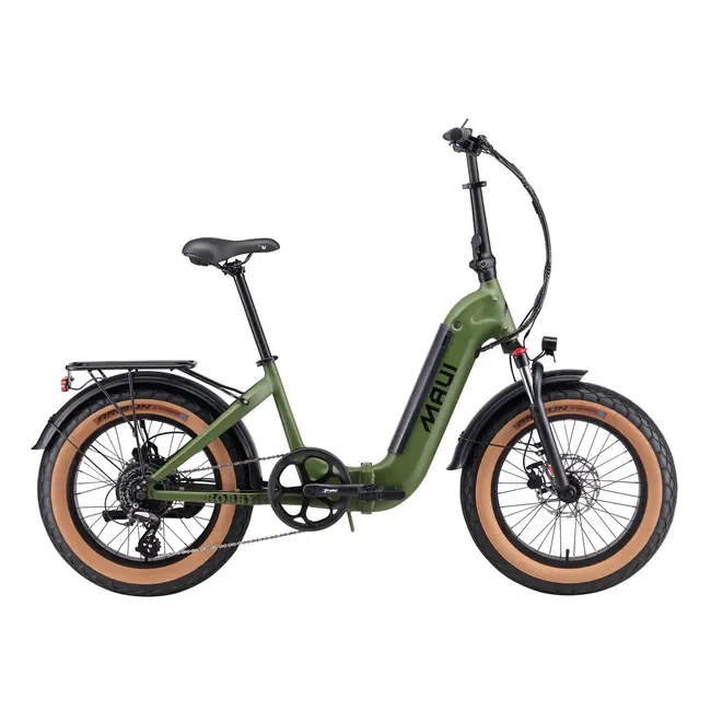 maui Bobby, Vélo Électrique Pliant à Cadre Ouvert, Khaki Green