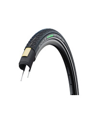 Schwalbe Road Cruiser Tire 700 x 35c (37-622), Black w/Reflective Strip, Green Compound, K-Guard, SBC, Wire