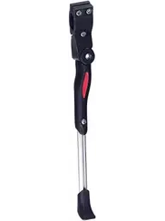 Kickstand, Mid Mount, 49N, Adjustable 24"-28'', DLX Alloy, Black & Silver
