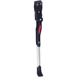 49N Kickstand, Mid Mount, 49N, Adjustable 24"-28'', DLX Alloy, Black & Silver