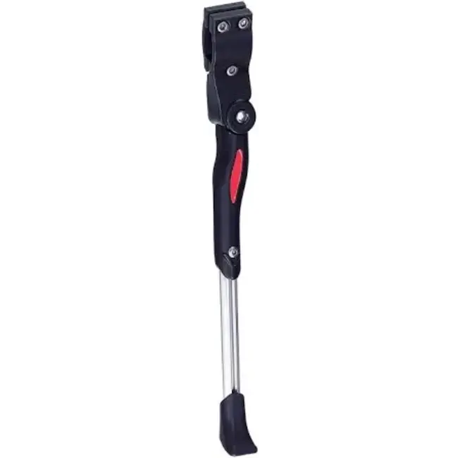 49N Kickstand, Mid Mount, 49N, Adjustable 24"-28'', DLX Alloy, Black & Silver