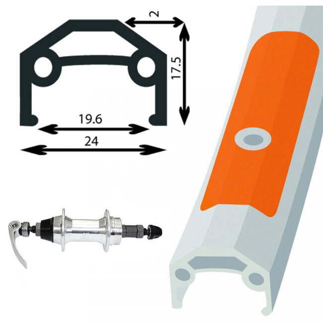 ROUE ARRIÈRE 26"DAMCO DOUBL.ARG.FREEW.QR