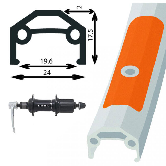 ARRIÈRE 26"DAMCO ARG.DOUB.7 VIT.ALTUS QR