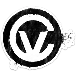 Control Voltage Stamp Sticker, Black on White, XL
