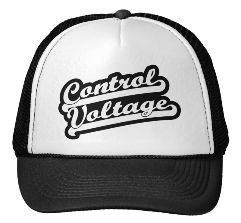 Control Voltage Trucker Hat, Baseball Font