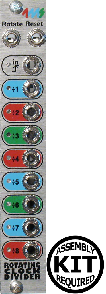 4ms RCD (Rotating Clock Divider), Kit